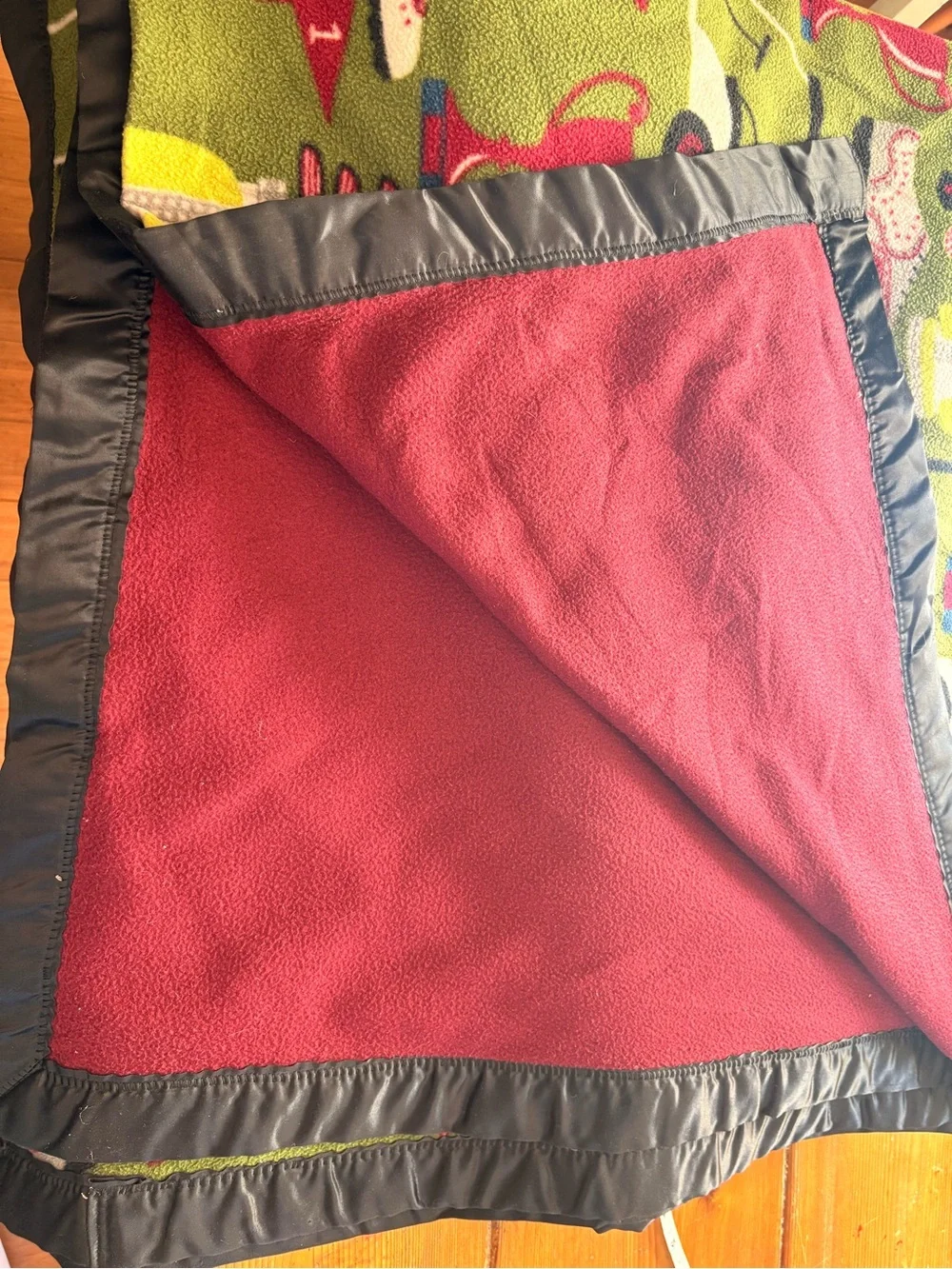 Handmade Golf Fleece Throw Blanket Green 60x100